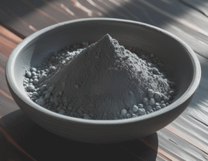 clay powder on table